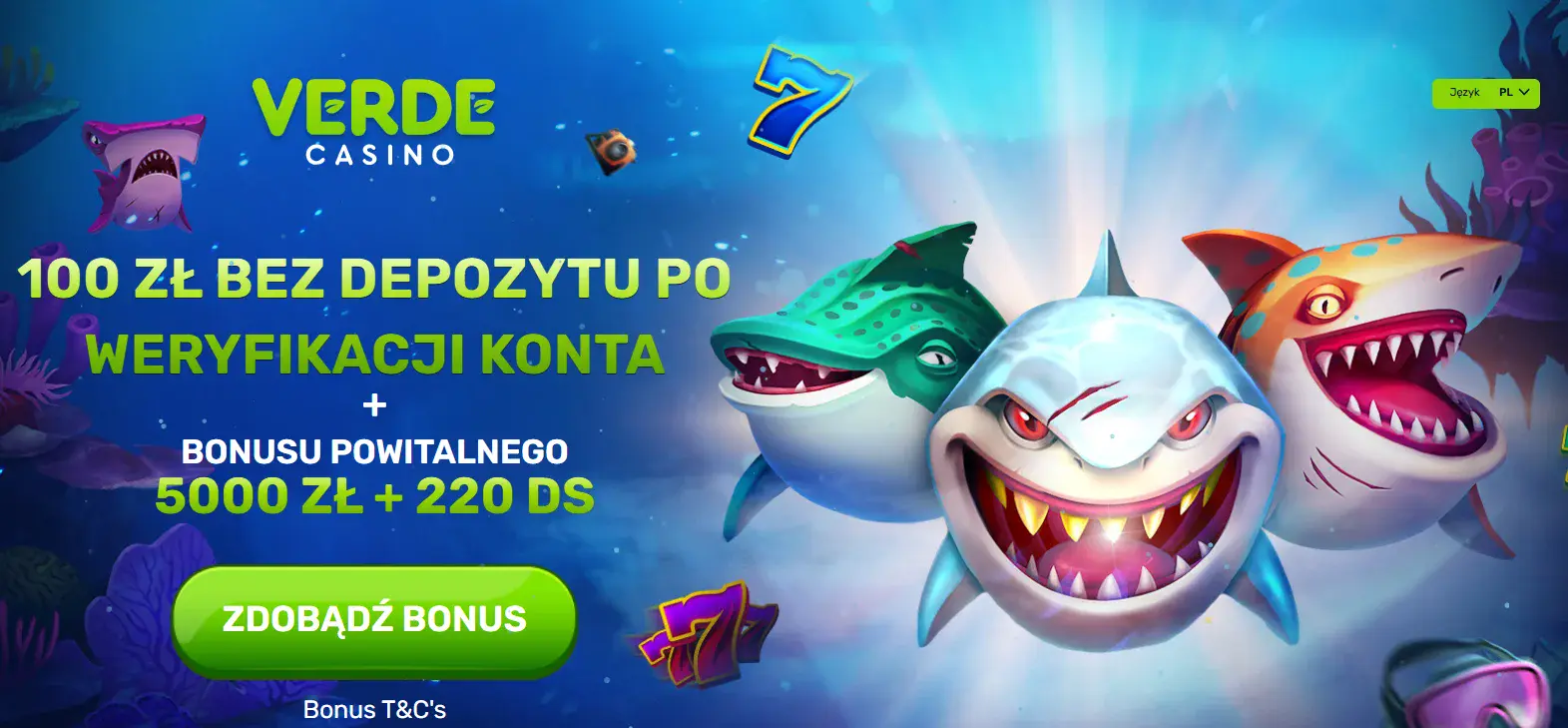 VerdeCasino bonus bez depozytu